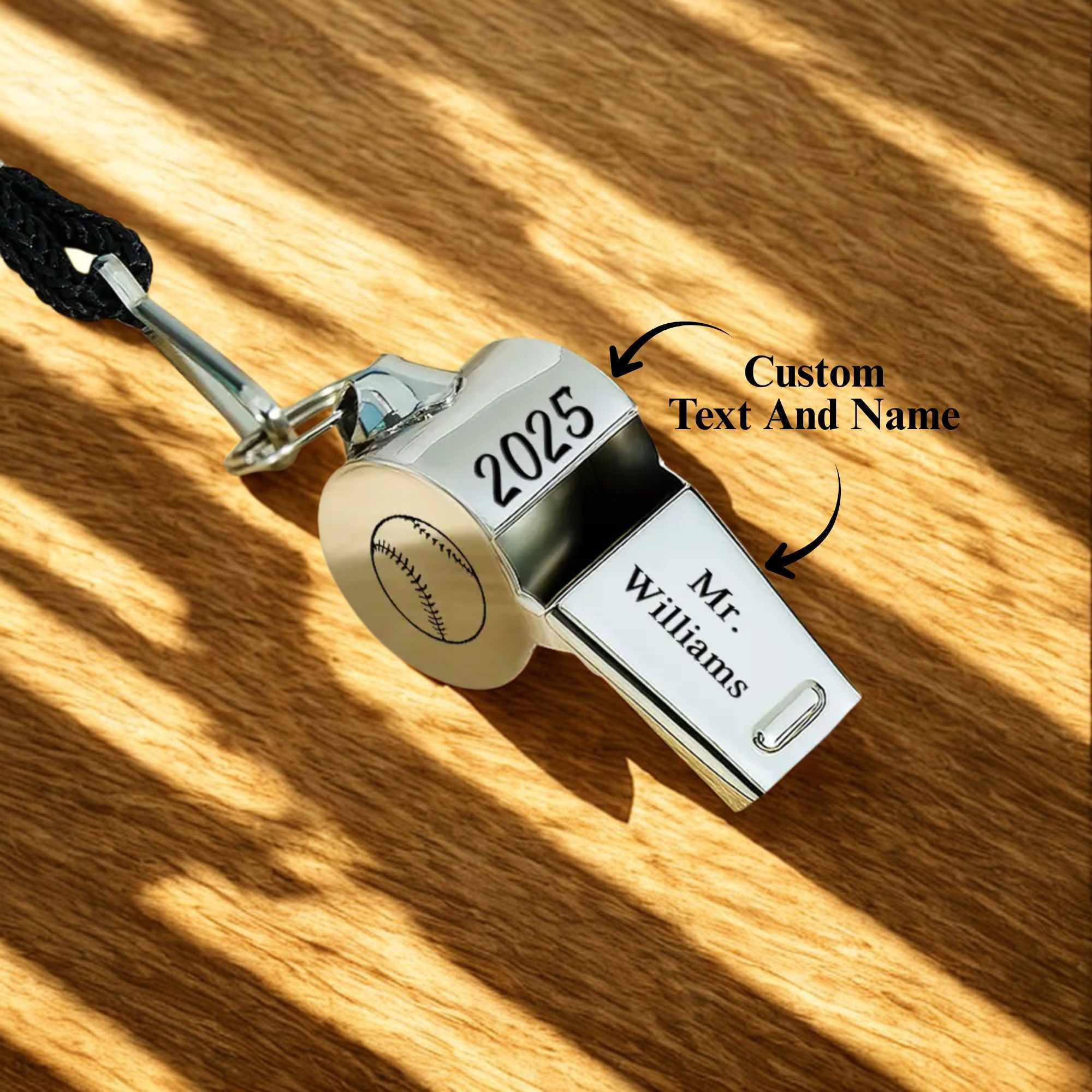 Custom Text Pattern Whistle, Personalized Gift for P.E, Gift for Coach ...