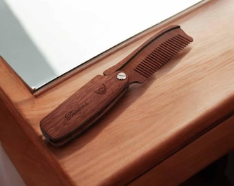 Personalized Wooden Comb | Custom Beard & Hair Comb for Men | Grooming Gift | Father’s Day Gift | Best Man Gift | Gift for Him | Brush