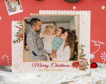 Personalized Photo and Text Puzzle, Block Ornament, Puzzle Box, Custom Name Puzzle, Custom Photo Gift, Gift for Her, Christmas Gift