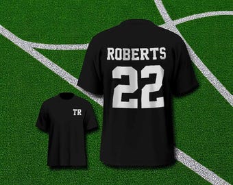 Personalized Football Name & Number Sports T-Shirt, Custom Name Shirt, Comfort Colors, Personalized Name, Football Mom Shirt, Gift for Her