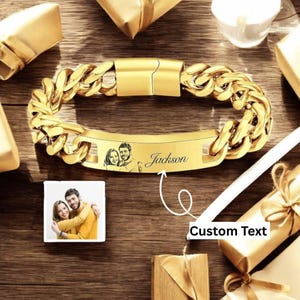 Engraved Custom Bracelet for Men | Beaded Initial Bracelet | Personalized Silver Friendship Jewelry | Gift for Him or Her | Couples Gift