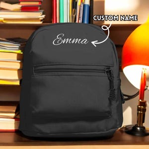 Sac à dos scolaire personnalisé | Sac de professeur personnalisé avec étiquette personnalisée | Cadeau pour la rentrée des classes | Fourre-tout pour professeur | Sac de fournitures scolaires pour enfants