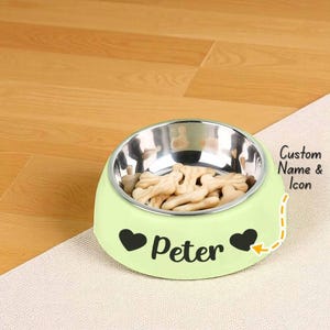 Personalized Pet Water Bowl, Stainless Steel Bowl, Custom Dog Food Bowl, Custom Pet Bowl, New Puppy Gift, Dog Lover Gift, Gift for Her