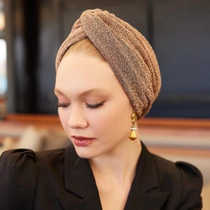 Comfortable Twisted Drape Modest Turban Bonnet With Soft Cotton Lining And Versatile Double Sided Wear For Muslim Head Cover