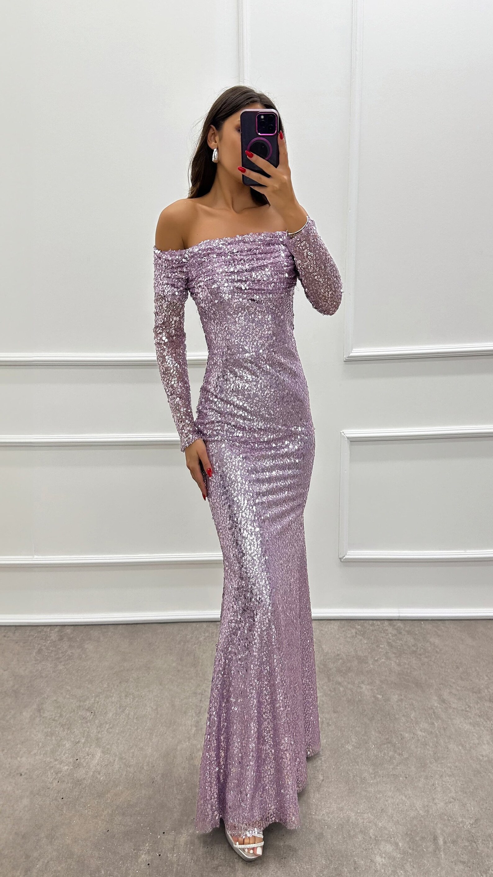 Sleeveless Elegant Sequined Backless Evening Dress with Cutout Tie main image 1