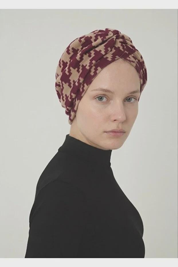 Houndstooth Turban - Etsy Ireland