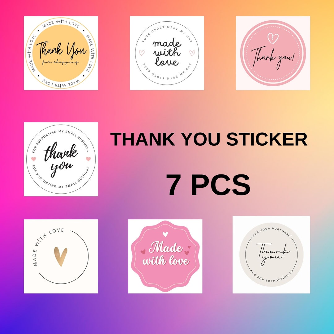 Thank You Sample Sticker Thank You Template Sticker - Etsy