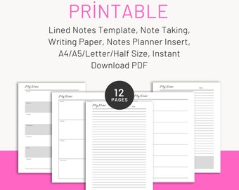 Printable Note Pages With Elegant - Il 340x270.5535483126 4w9j 
