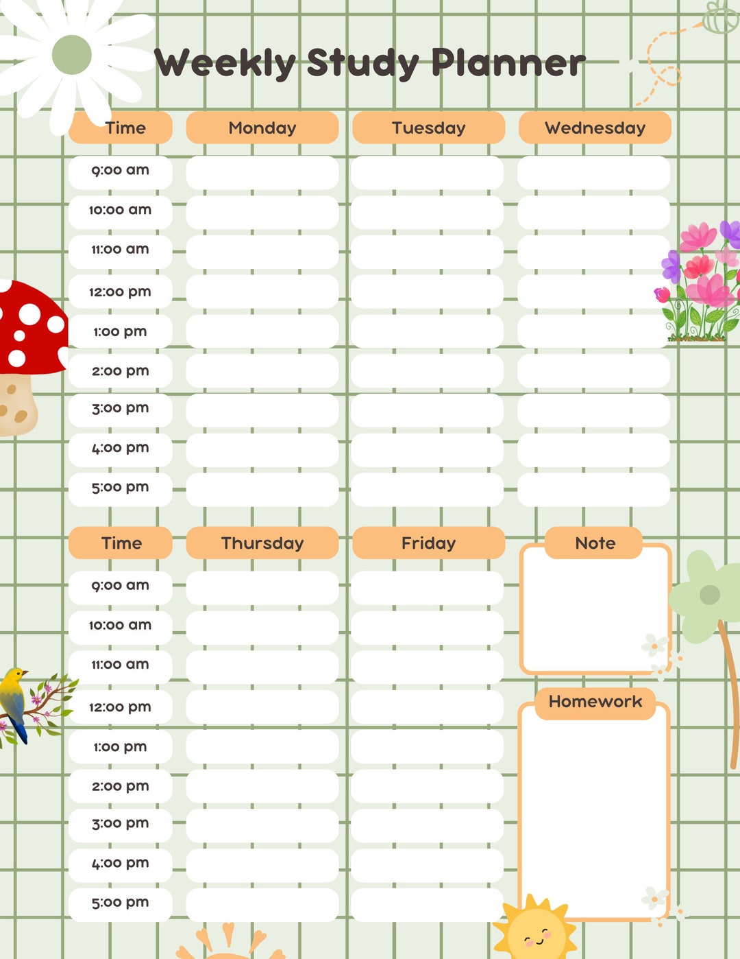 Weekly Planner Printable to Do List - Etsy