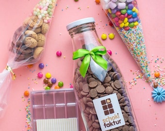 Kit de chocolat maison DIY pour 6 barres de chocolat (lait entier)