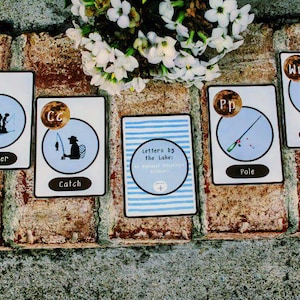 Fishing & Woodland Alphabet Flashcards, Nature ABC Cards for Kids, Montessori Preschool,, Outdoorsy Father's Day Gift From Toddler