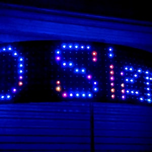 LED Shop Sign Multicolor RGB Programmable  – 8 Feet Wide, 24 Inches High