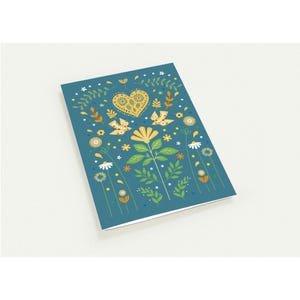 Cartes de voeux de style folklorique scandinave | Paquet de 10 | Finition mate ou soyeuse avec enveloppes