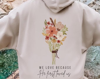 Trendy Christian Hoodie Christian Sweatshirt Spiritual Sweatshirt Faith Based Shirt Christian Merch Christian Streetwear Floral Clothes