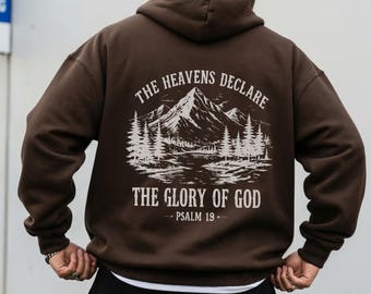 Psalm 19 Christian Hoodie Spiritual Sweatshirt God Hoodie Christian Streetwear Church Merch Faith Based Bible Verse Hoodies Gifts For Men