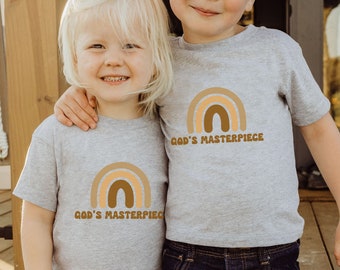 Gods Masterpiece Kids Christian Tee Christian Clothes Toddler Easter Shirt Gift Toddler Christian Tee Christian Streetwear Faith Based Shirt