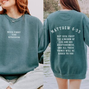 Sweat chrétien couleurs confort col rond chemise confessionnelle vêtements chrétiens Christian Merch sweat chrétien streetwear verset biblique