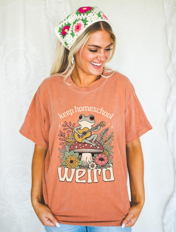 Keep Homeschool Weird Comfort Colors Tshirt Homeschool Shirt Homeschooling Mama Shirt Funny Tshirt Weirdcore Sahm Shirt Crunchy Mama Shirts
