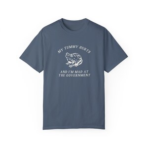 My Tummy Hurts I'm Mad At Government Comfort Colors Shirt Meme T-shirt Meme Top Silly Shirt My Tummy Hurts Tshirt IBS Tummy Ache Funny Shirt Blue Jean