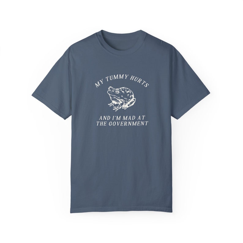 My Tummy Hurts I'm Mad At Government Comfort Colors Shirt Meme T-shirt Meme Top Silly Shirt My Tummy Hurts Tshirt IBS Tummy Ache Funny Shirt Blue Jean