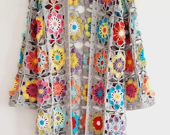 Spring Cardigan Motif Crochet Pattern – Beginner Friendly, Detailed, and Easy to Follow with Photos