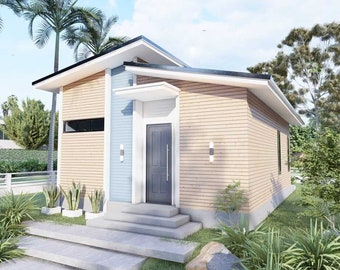 Tiny House Floorplan | 6x8 Meters House Plan | 1 Bedroom Small House Plan | 1 Story House