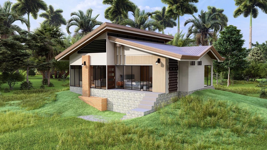 Small House Floorplan | 12x13 Meters House Plan | 2 Bedroom House Plan ...