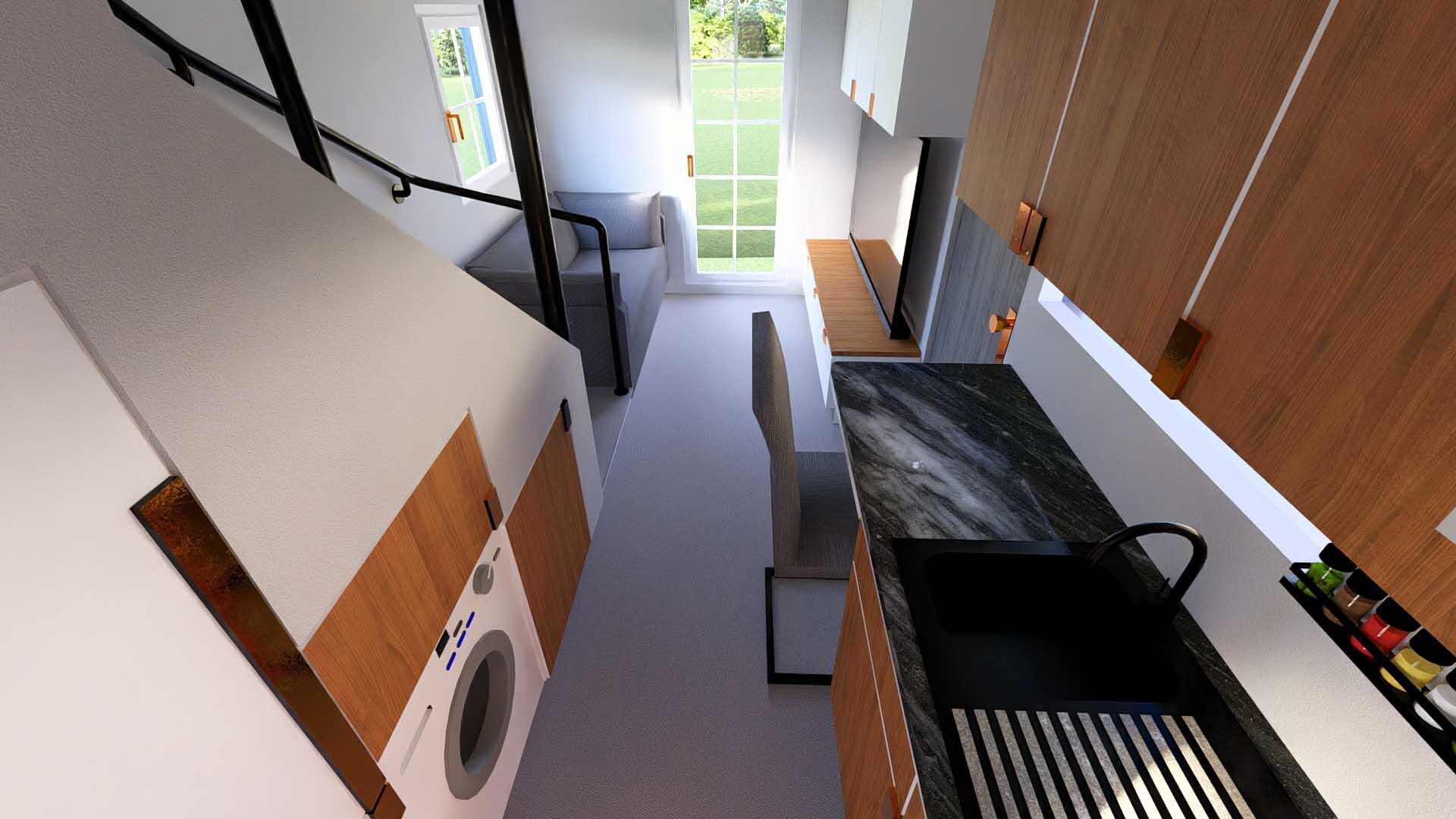 3x6 Meters House Floorplan 1 Bedroom Small House Plan 2 Story Tiny ...