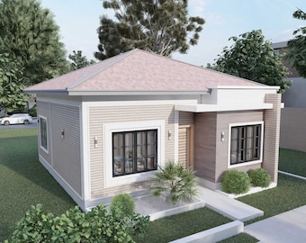 House Floorplan | 8x9 Meters House Plan | 2 Bedroom Small House Plan | 1 Story House with Rooftop