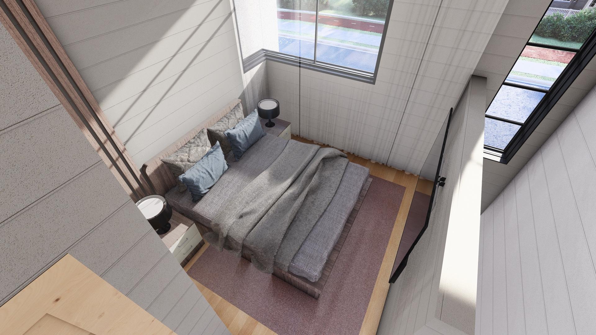Tiny House Floorplan | 4x5 Meters House Plan | 1 Bedroom Small House ...