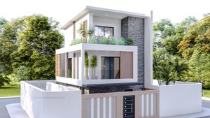 House Floorplan 10x12 Meters House Plan 3 Bedroom House Plan 2 Story ...