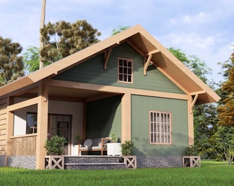 House Floorplan | 8x12 Meters House Plan | 2 Bedroom Small House Plan | 1 Story House