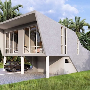 Plan de la maison | Plan de maison de 10 x 12 mètres | Plan de petite maison 2 chambres | Maison à 2 étages