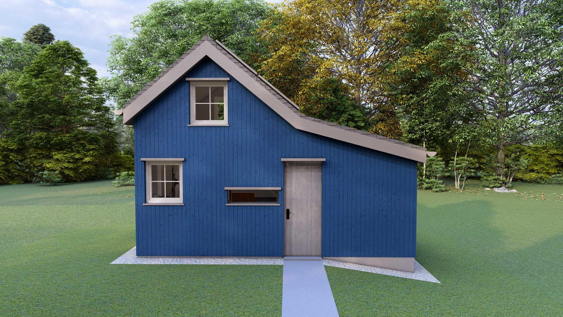 3x6 Meters House Floorplan 1 Bedroom Small House Plan 2 Story Tiny ...