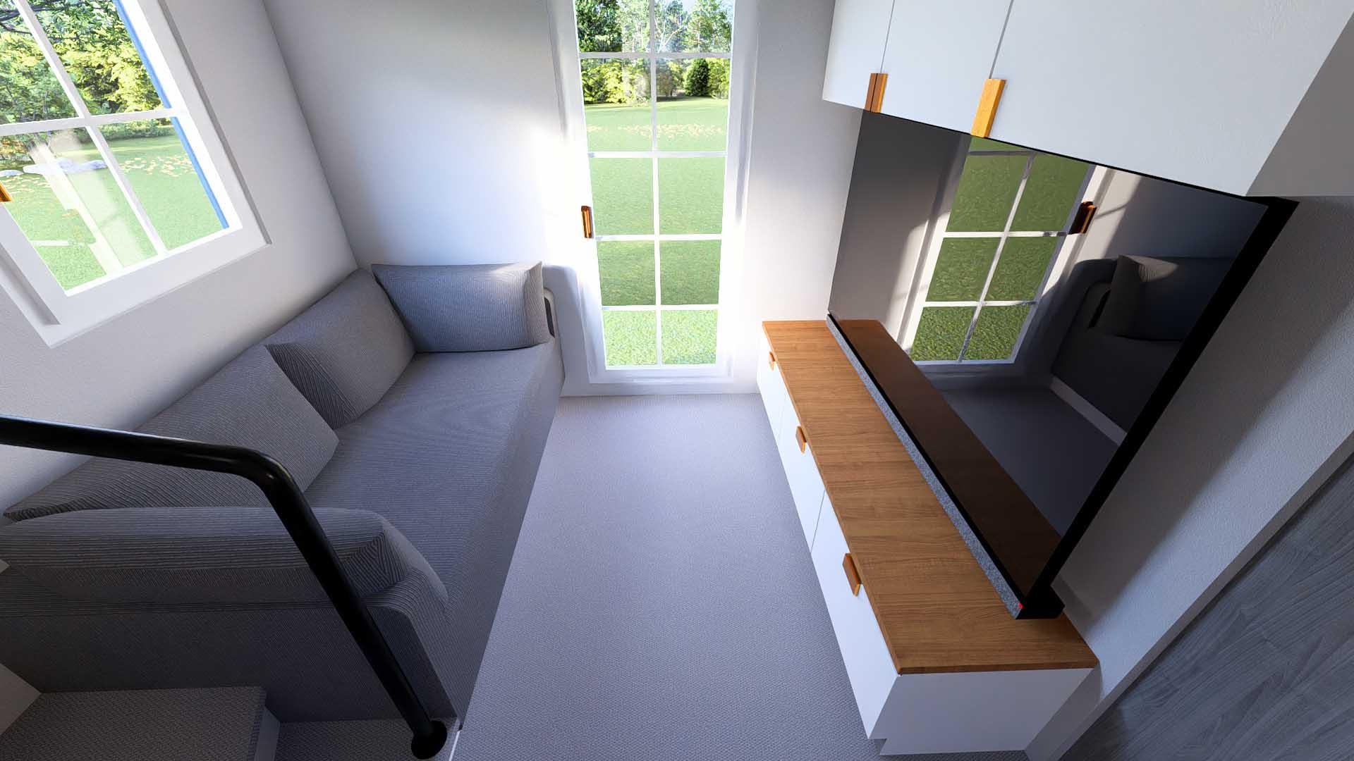 3x6 Meters House Floorplan 1 Bedroom Small House Plan 2 Story Tiny ...