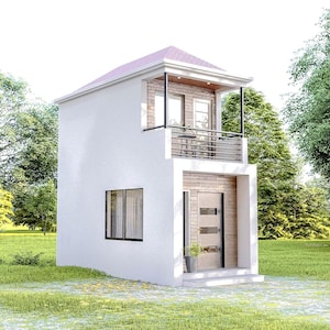 Tiny House Floorplan 1 Bedroom Small House Plan 2 Story