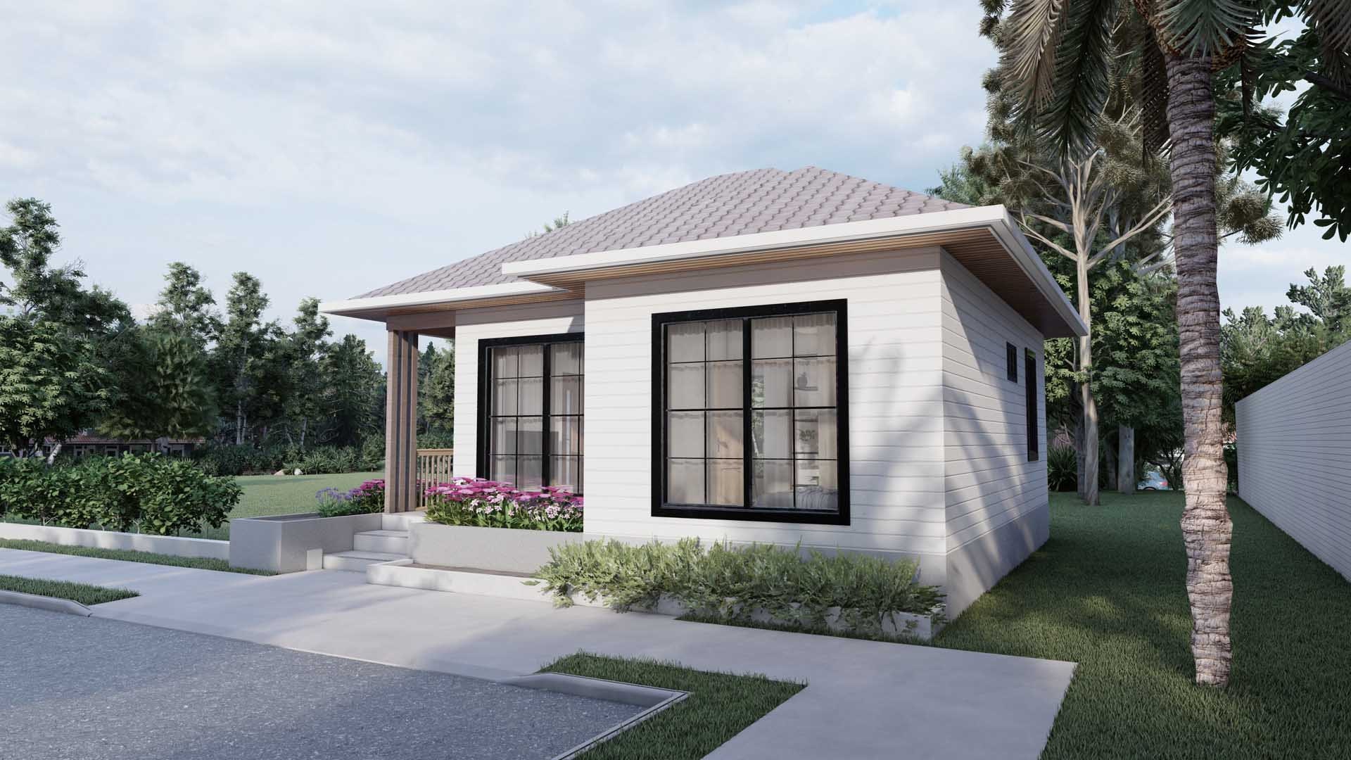 House Floorplan 8x8 Meters House Plan 2 Bedroom Small Etsy Canada