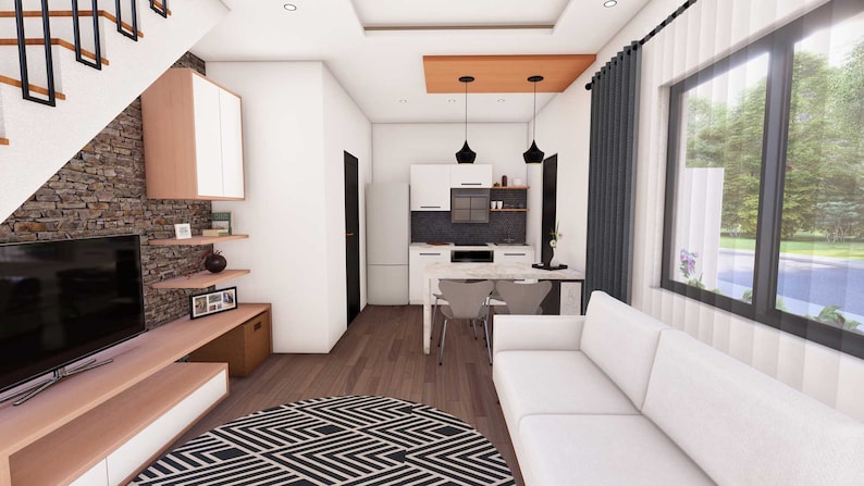 Tiny House Floorplan | 4x7 Meters House Plan | 2 Bedroom Small House Plan | 2 Story House image 6