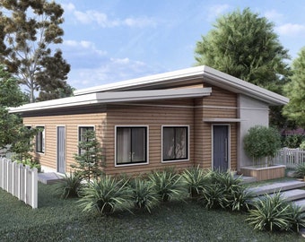Plan de la maison | Plan de maison 8 x 10 mètres | Plan de petite maison 2 chambres | Maison à 1 étage