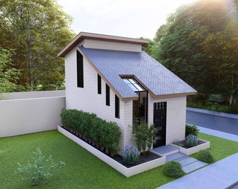 Tiny House Floorplan | 4x7 Meters House Plan | 1 Bedroom Small House Plan | 2 Story House