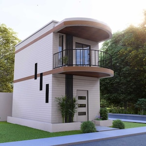 Tiny House Floorplan | 4x7 Meters House Plan | 2 Bedroom Small House Plan | 2 Story House image 2