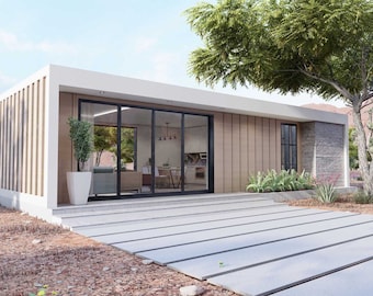 Kleines Haus Grundriss | 5x12 Meter Haus Plan | 1 Schlafzimmer Haus Plan | 1-Stöckiges Haus | 16'39' Haus