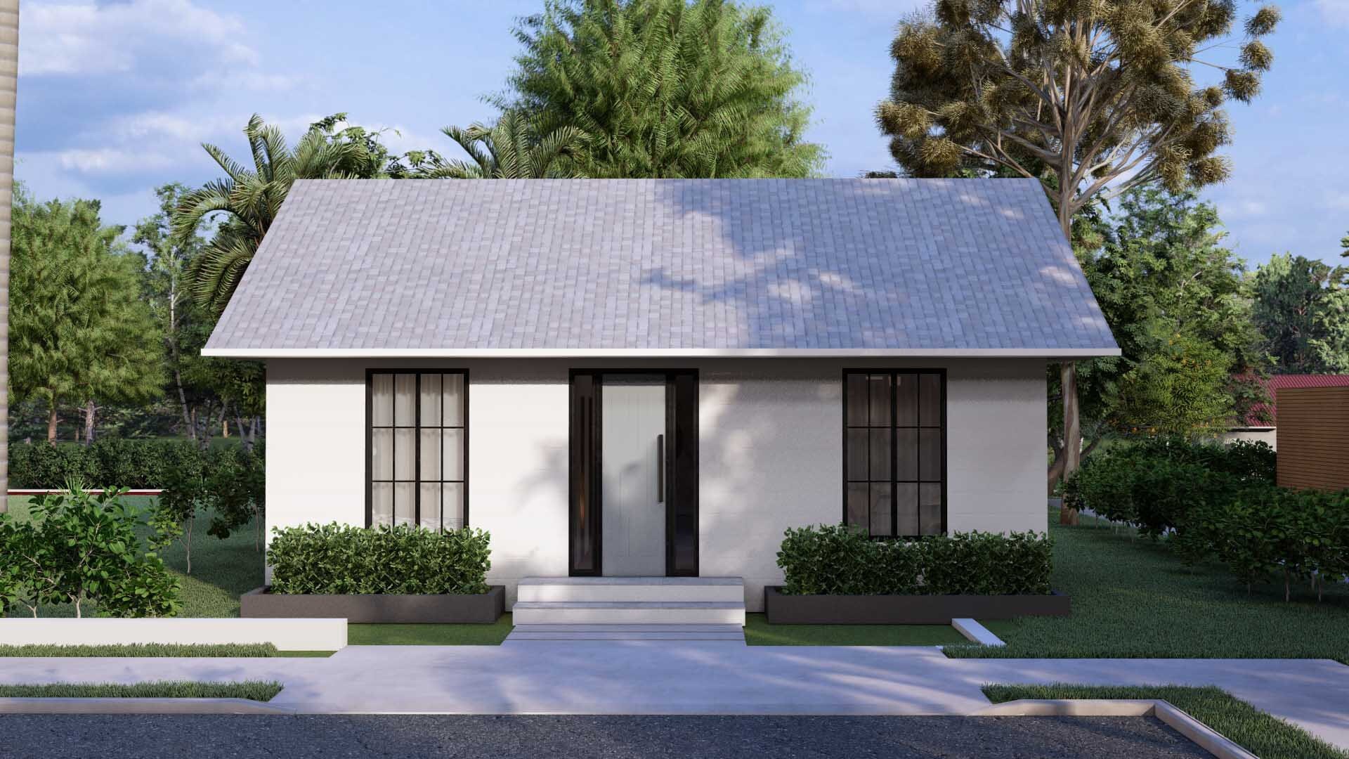 Tiny House Floorplan 7x9 Meters House Plan 2 Bedroom Small House