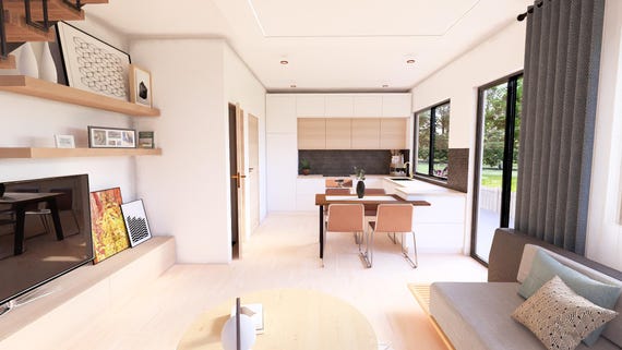 Tiny House Floorplan | 4x7 Meters House Plan | 2 Bedroom Small House Plan | 2 Story House