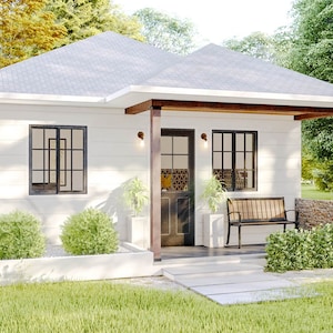 House Floorplan | 6x7 Meters House Plan | 1 Bedroom Small House Plan | 1 Story House