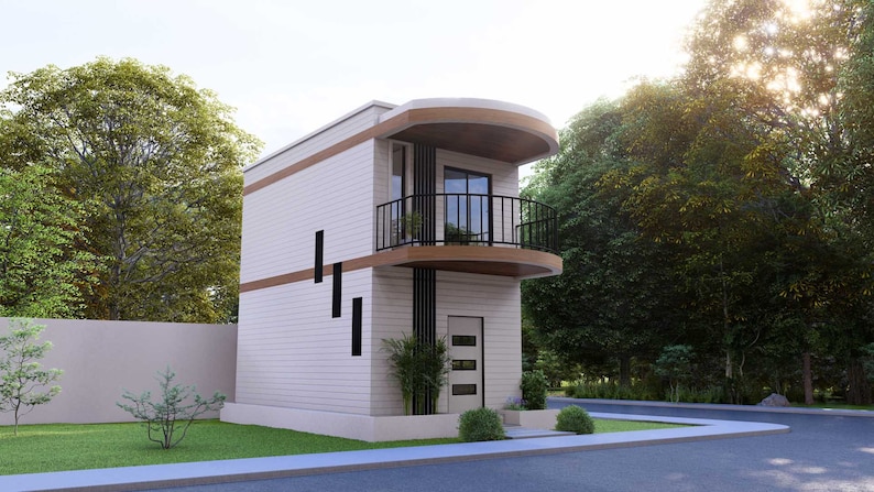 Tiny House Floorplan | 4x7 Meters House Plan | 2 Bedroom Small House Plan | 2 Story House image 3