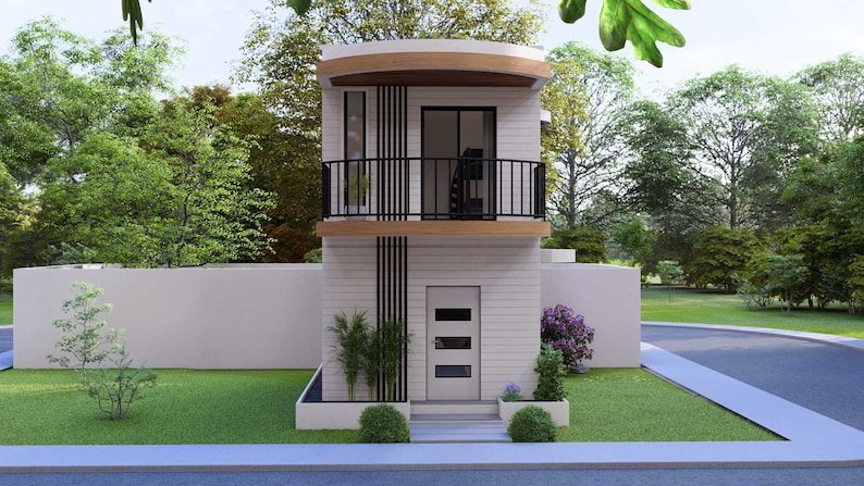 Tiny House Floorplan | 4x7 Meters House Plan | 2 Bedroom Small House Plan | 2 Story House image 4