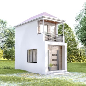 Tiny House Floorplan 1 Bedroom Small House Plan 2 Story - Etsy