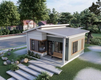 House Floorplan | 6x7 Meters House Plan | 1 Bedroom Small House Plan | 1 Story House