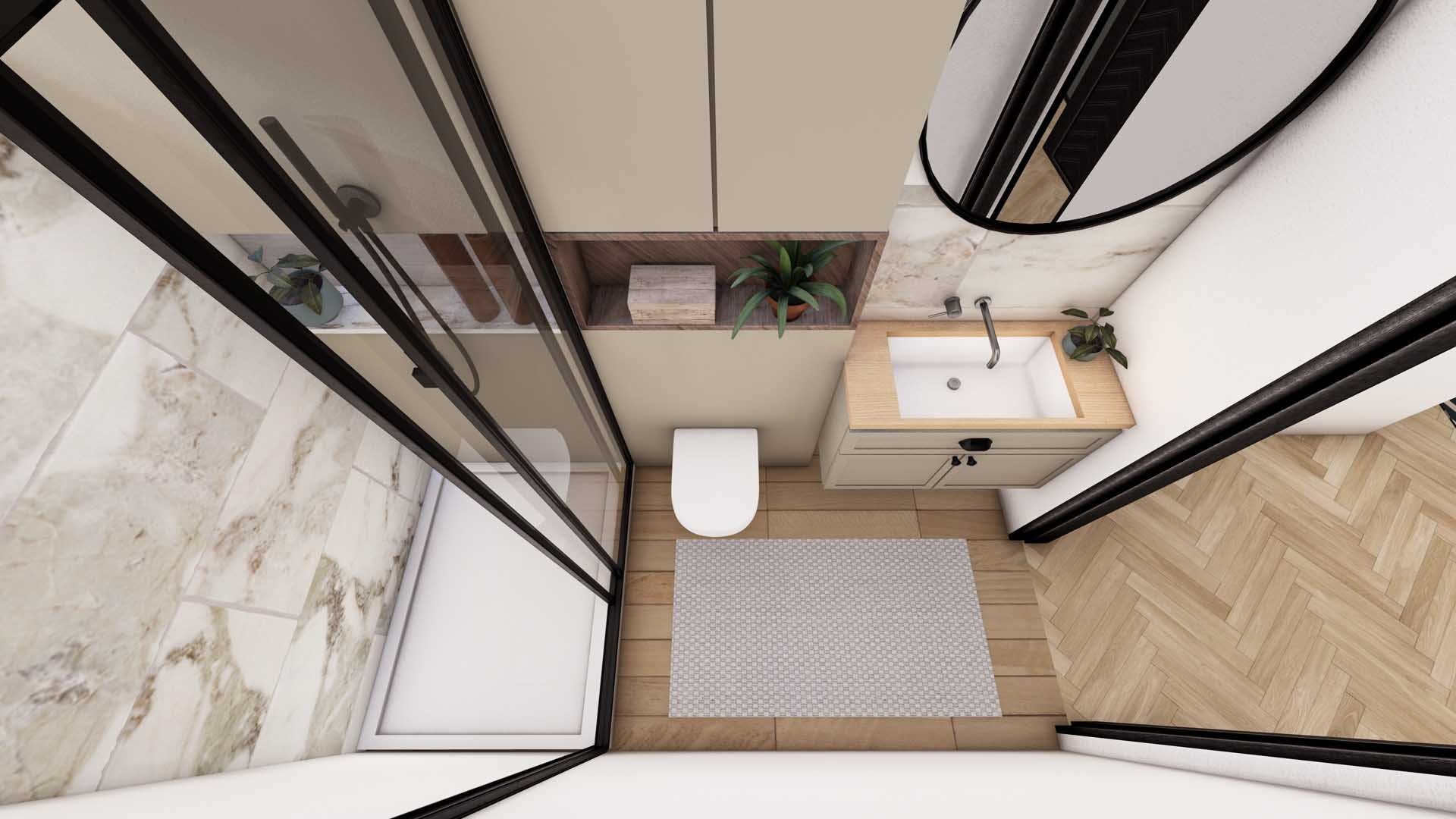 Plano de casa pequeña / Plano de casa de 7x9 metros / Plano de casa ...
